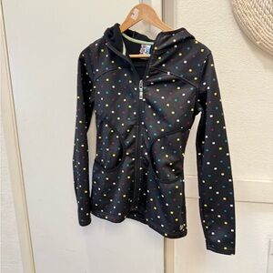 Burton zip up black hooded jacket size small